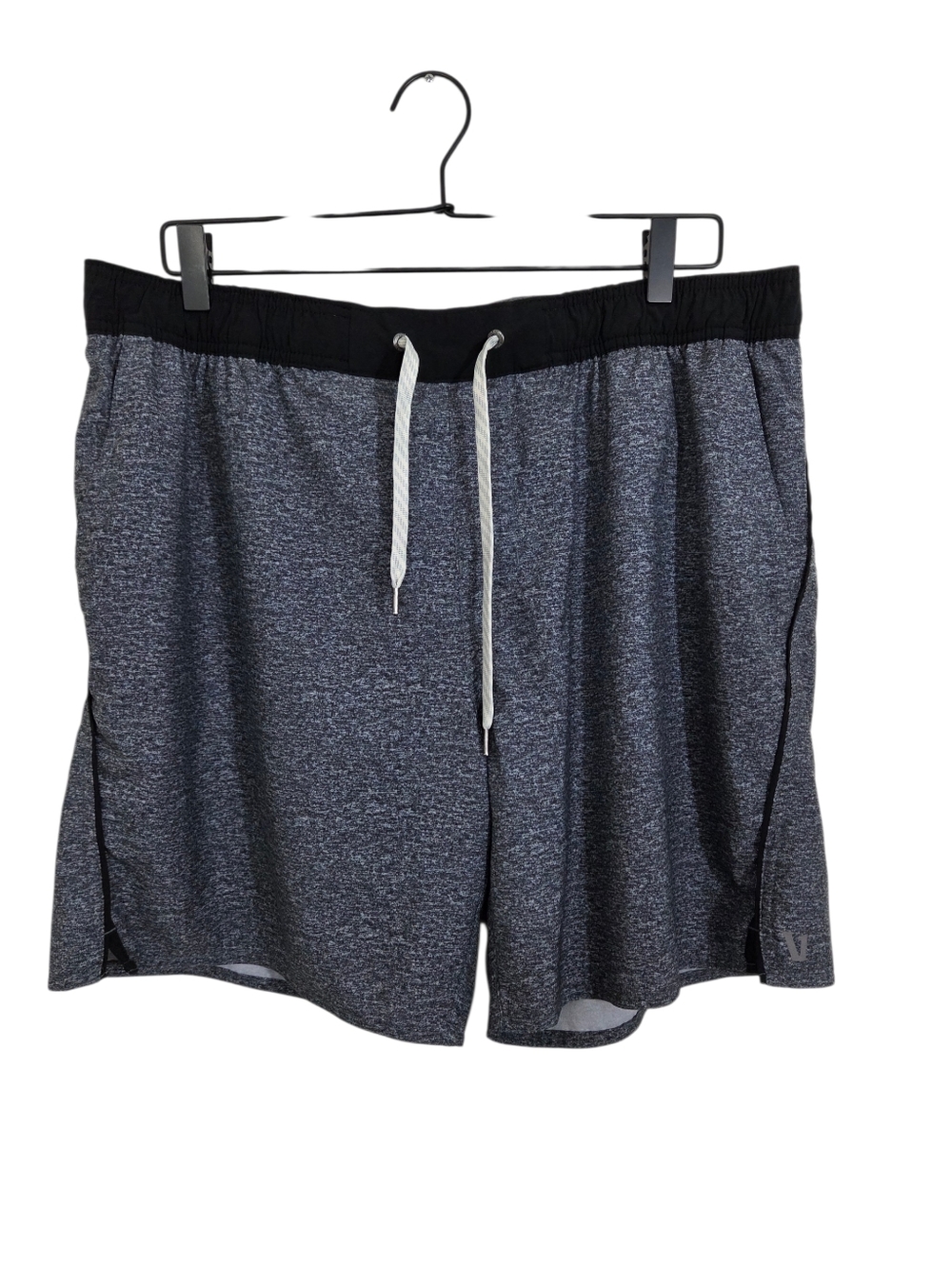 Vuori Men's Trail Short V341 Grey Lined Running Athletic Grey Black Size XL